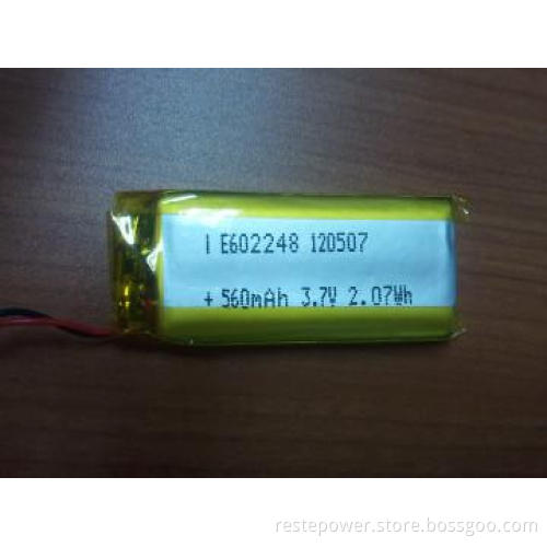 602248/560mAh polymer battery for hair drier/blower...